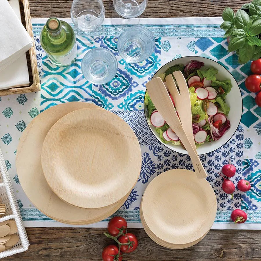 9in Disposable Bamboo Plate - 100/Case I832