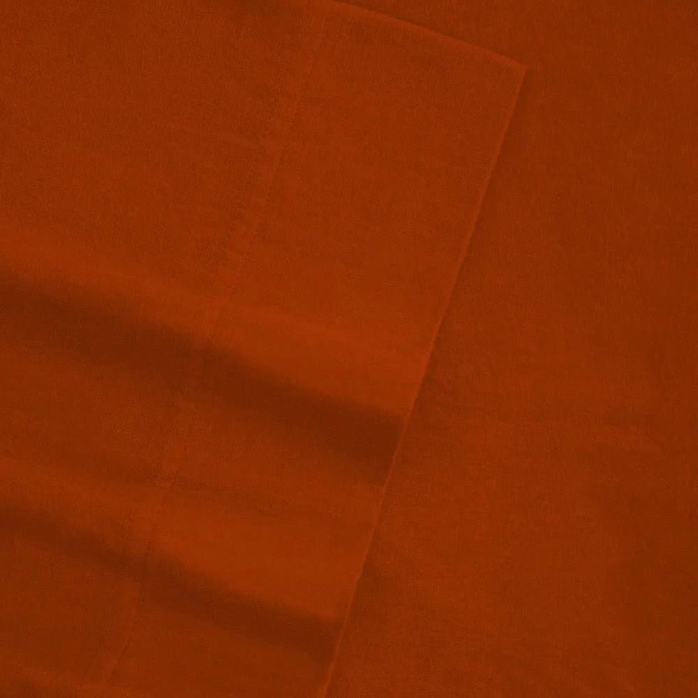 Solid Flannel Sheet Set, Queen, Deep Red Z9290