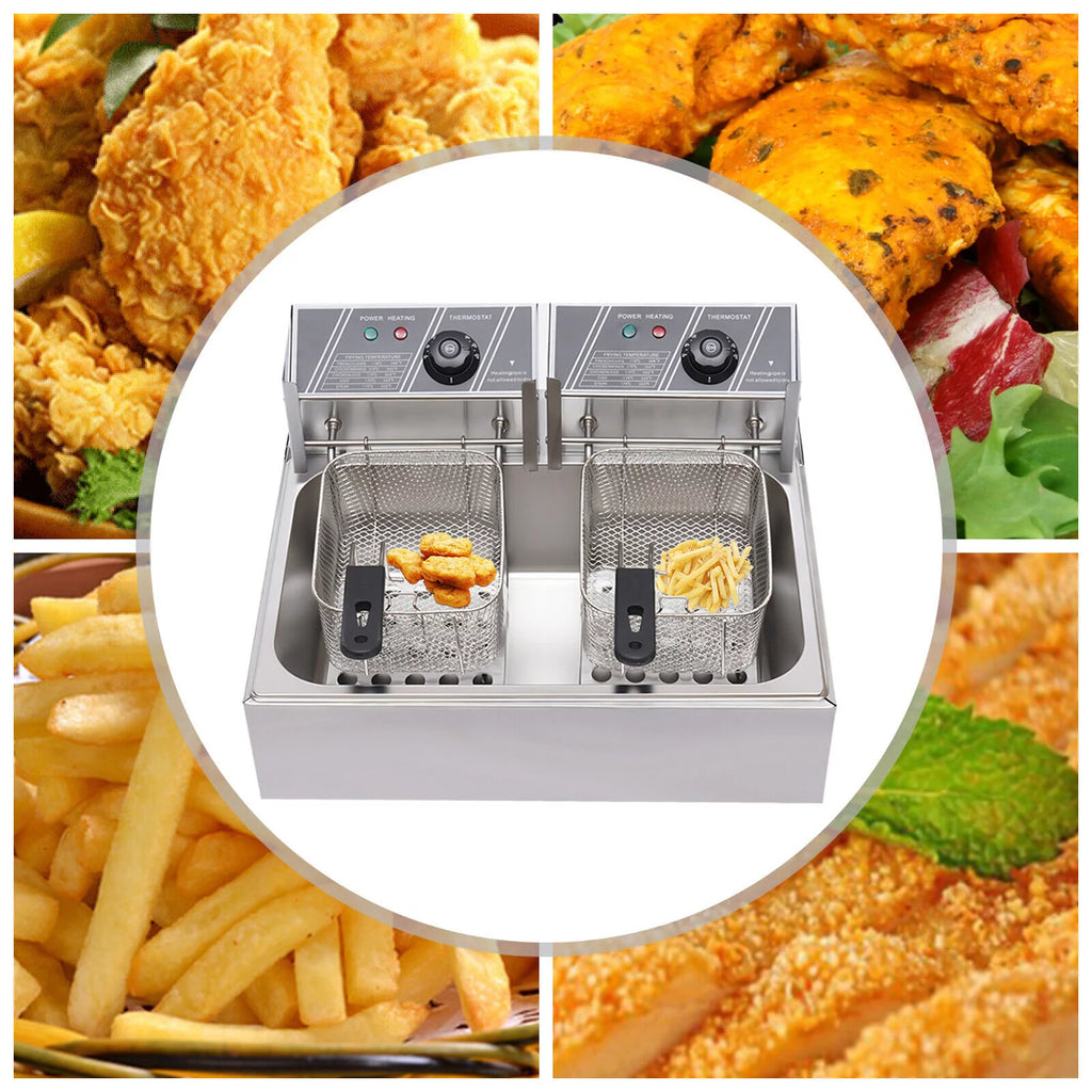 5000W 12L Stainless Steel Electric Deep Fryer J9826