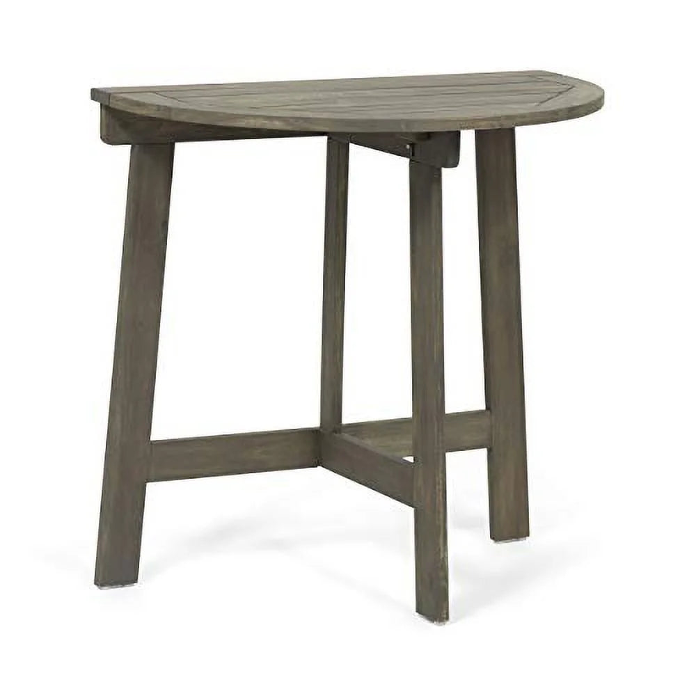 Gray Folding Acacia Wood Bistro Table S163