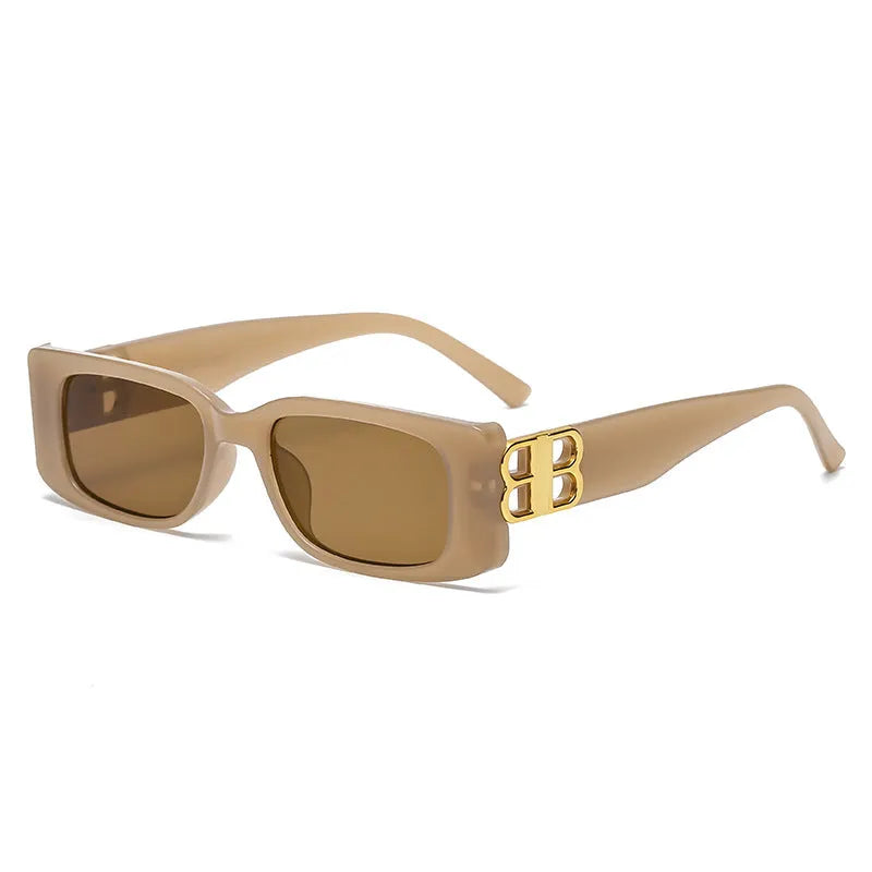 B-shaped Small Frame Square Polarized Sunglasses U9249