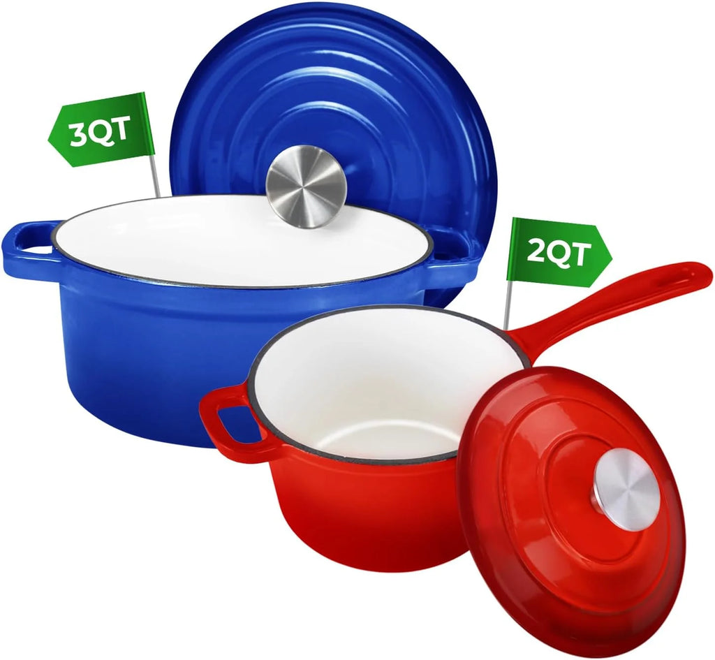 Enameled Cast Iron Cookware Set E637
