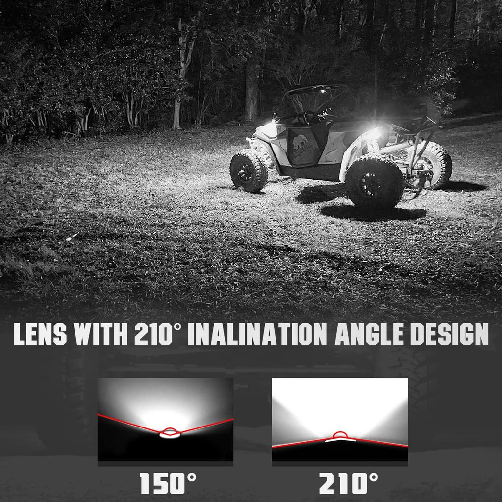 White LED Rock Lights 16PCS V602