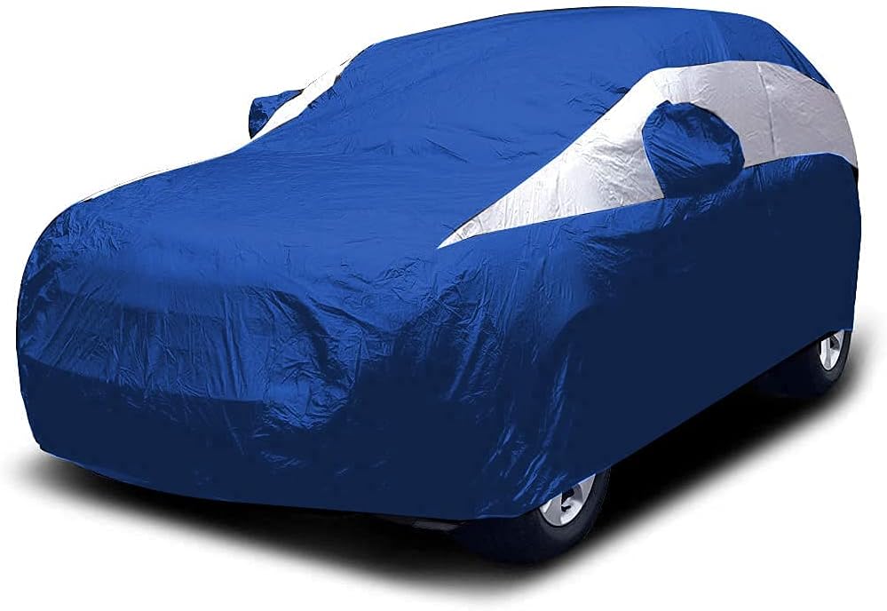 Waterproof UV Protection Poly 210T Car Cover for Compact Sedans 176-185" Pack of 2 S79207