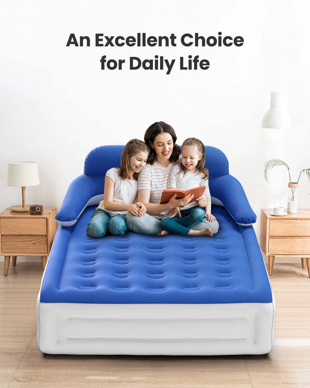 Queen Air Mattress with Built-in Pump T365254