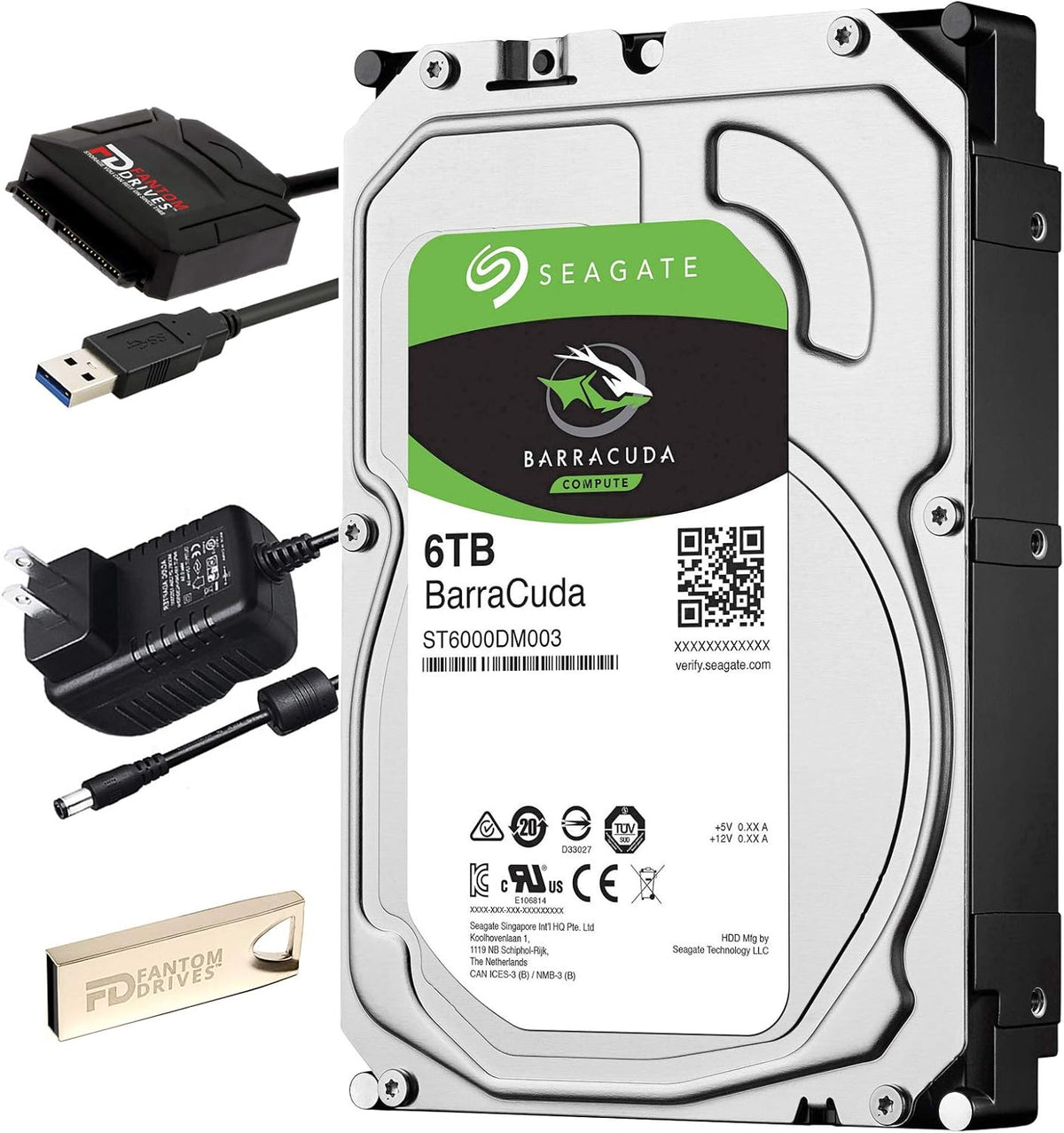 6TB Internal Hard Drive Upgrade Kit with Seagate Barracuda ST6000DM003 T5453