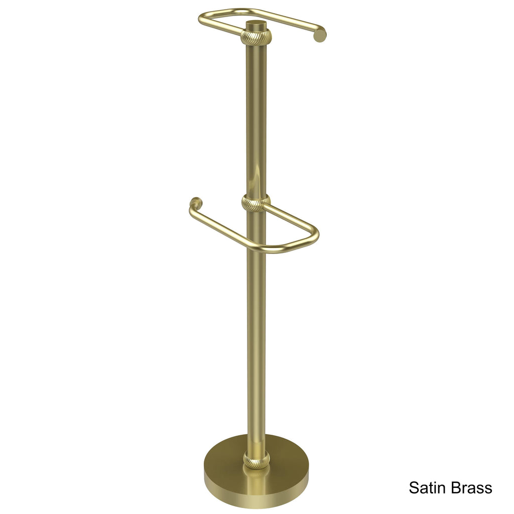 Satin Brass Free Standing Toilet Tissue Stand Z62019