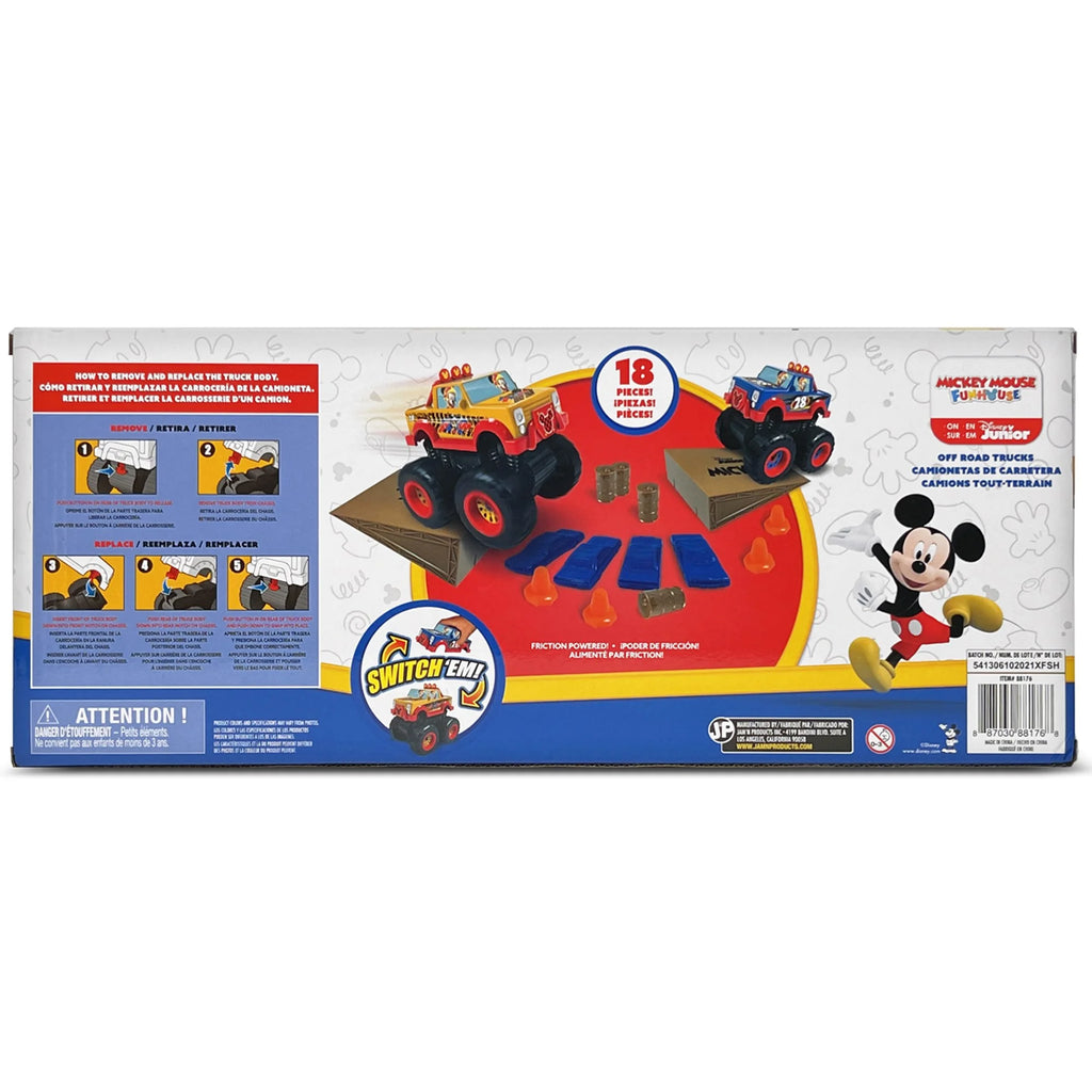 18 Piece Friction Powered Monster Truck Playset Y289