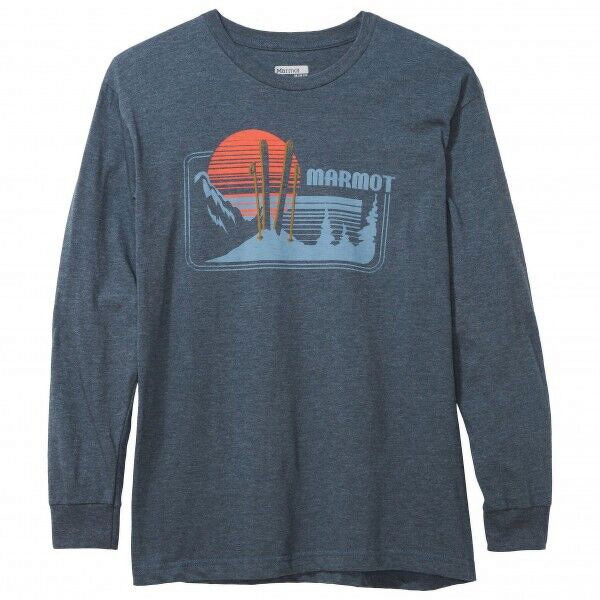 Navy Heather Men's Long Sleeve Graphic T Shirt F52545