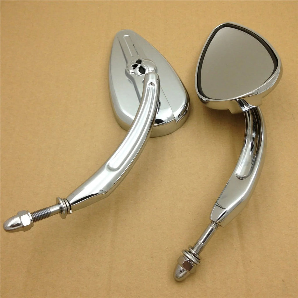 Skull Flame Side Mirrors chrome Y863