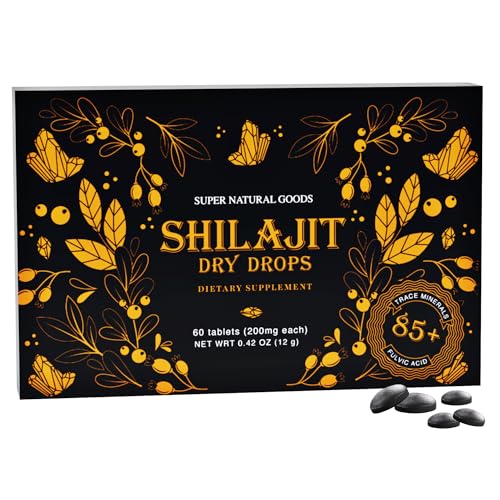 Pure Shilajit Resin Dry Drops, 60 Tablets B39641