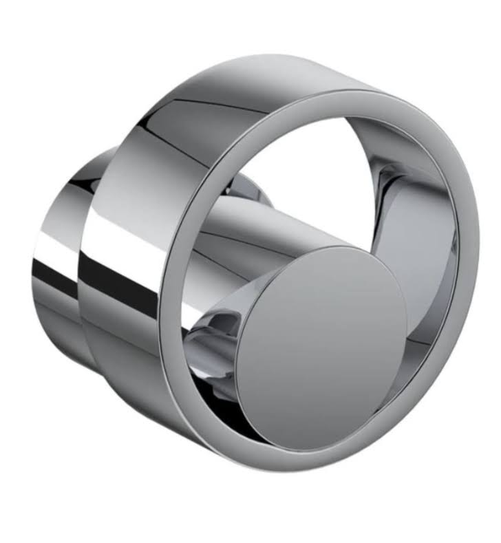 Satin Gold and Polished Chrome Trim with Circular Handle D574