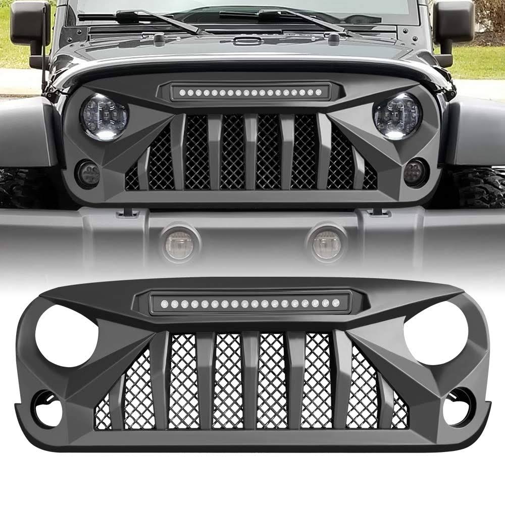 Matte Black Front Grill for Jeep Wrangler JK J463