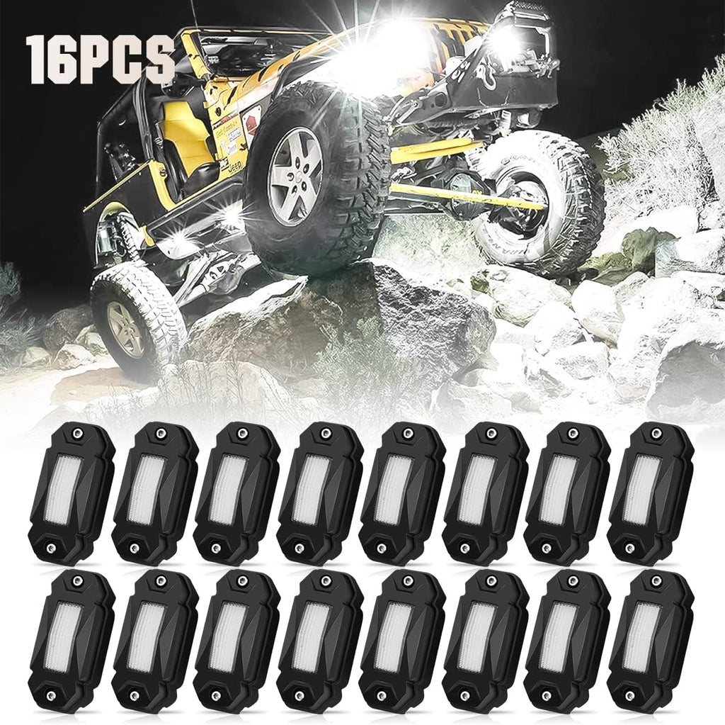 White LED Rock Lights 16PCS V602