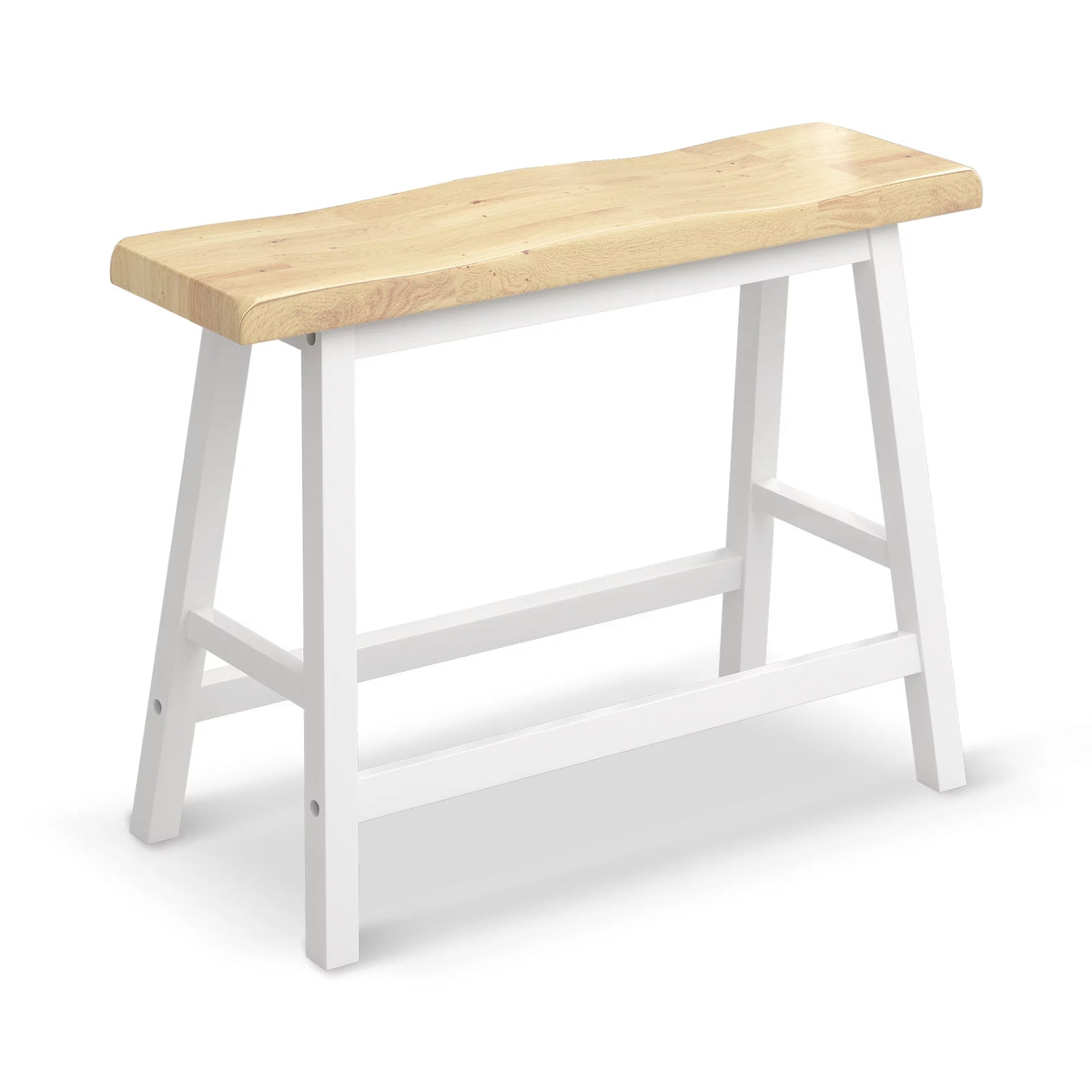 42" 4-Piece Wood Dining Table Set with Bench and 2 Stools H169