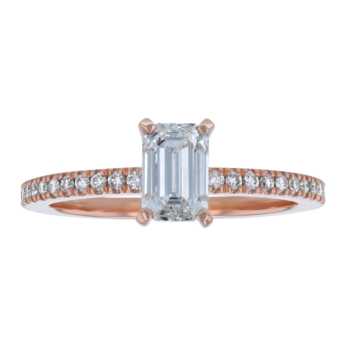 Emerald-cut Diamond Engagement Ring K652