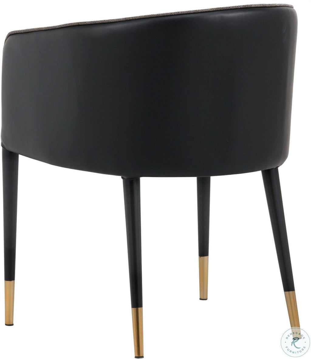 Sparrow Grey / Napa Black Dining Armchair H5289