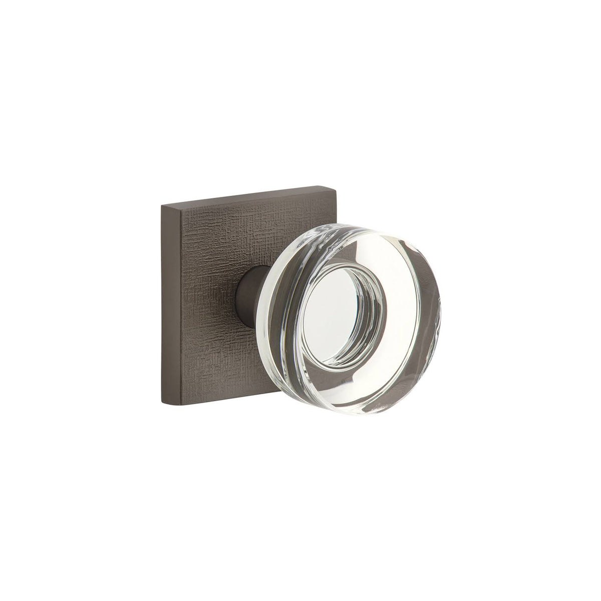 Titanium Gray Linen Rosette Double Dummy with Crystal Knob B686