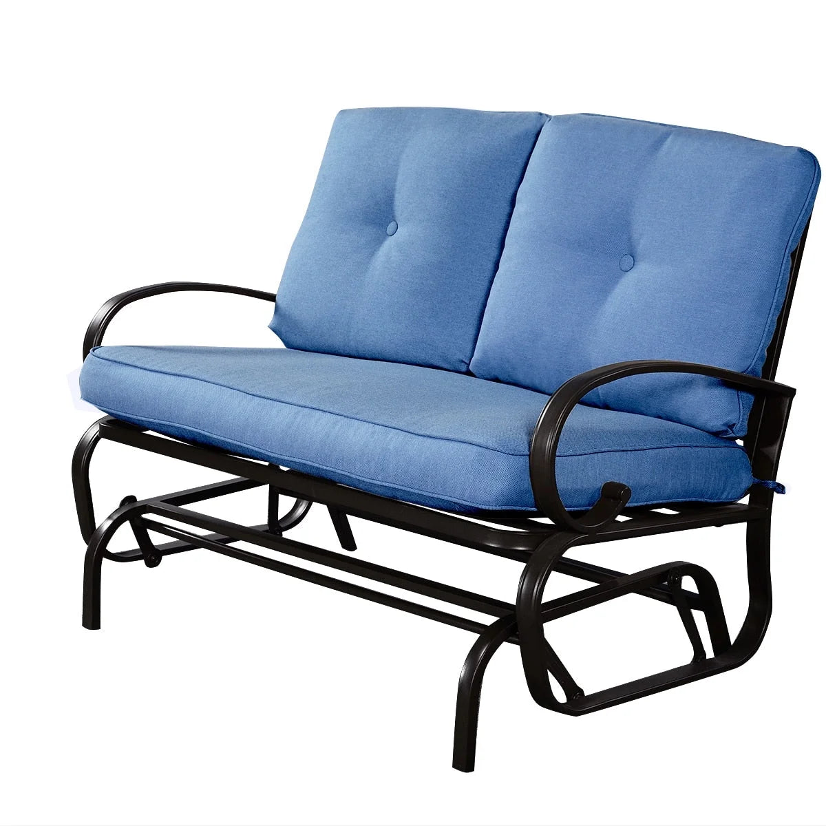 Blue Outdoor Patio Rocking Bench Loveseat R938