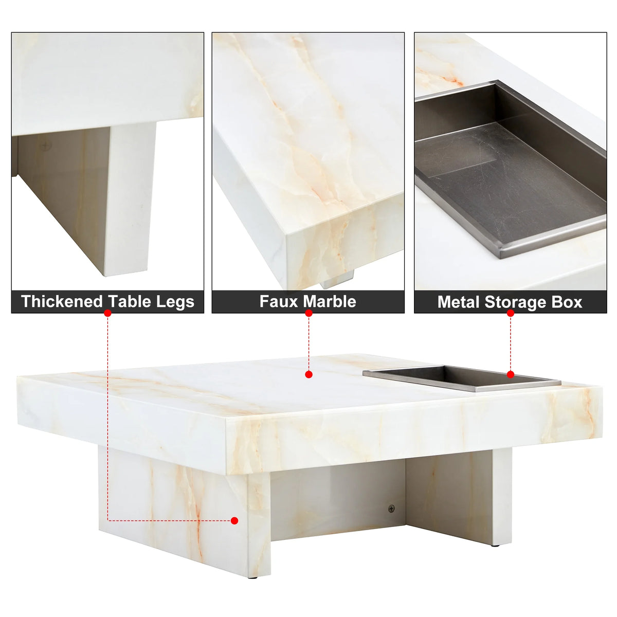 Imitation Marble Coffee Table Q2192