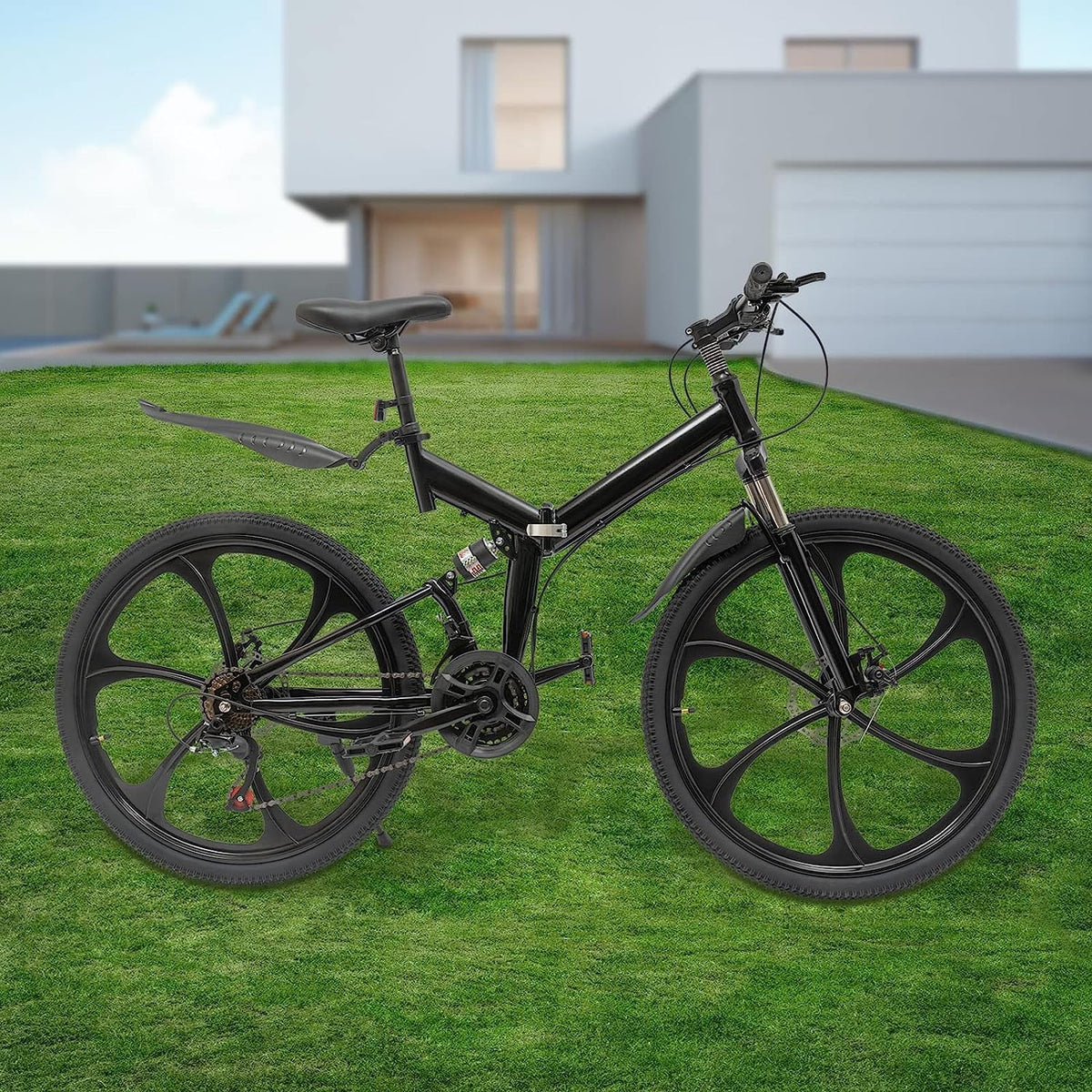 21-Speed Folding Mountain Bike D404200