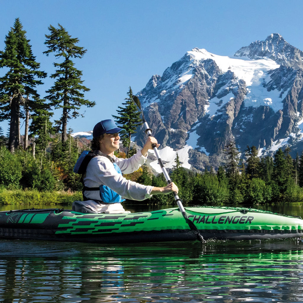 Inflatable Single Person Kayak Set with Pump E523952