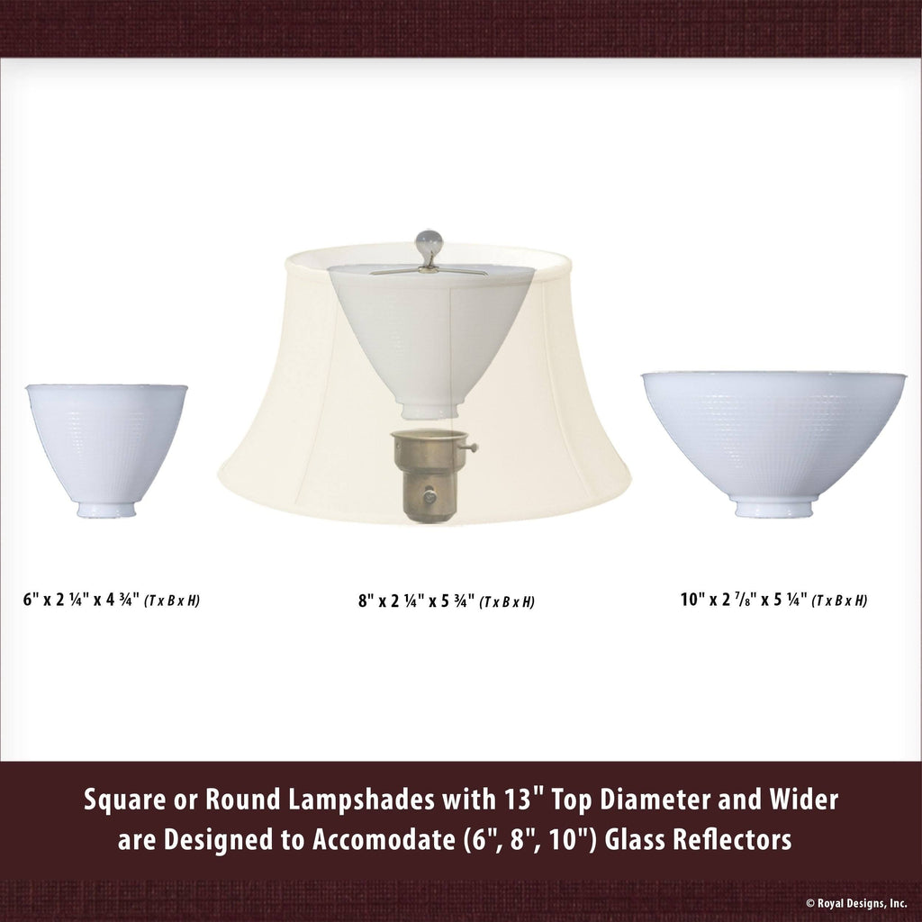 Beige Flare Bottom Outside Corner Scallop Lamp Shade, 10 x 18 x 13 J3108