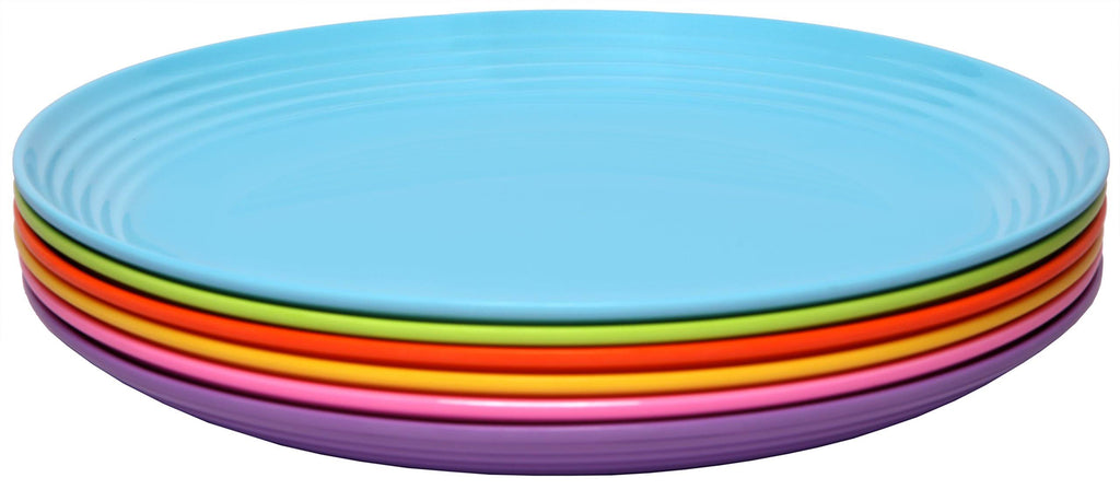 36-Piece Melamine Salad Plate Set Multicolor S6872