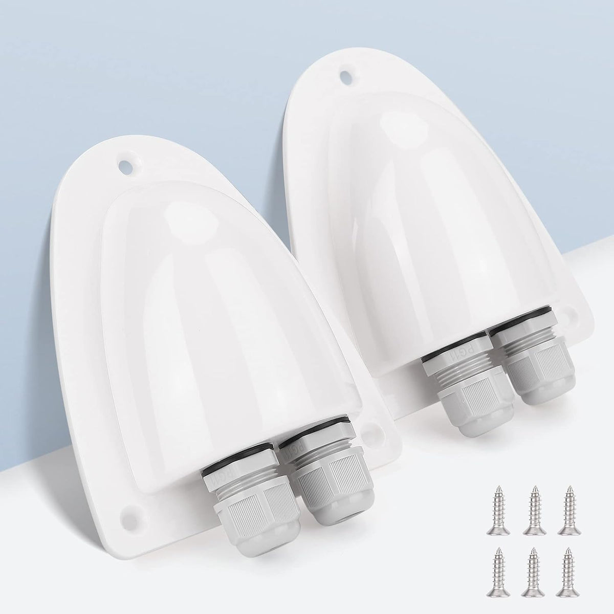 Solar Weatherproof Double Cable Entry Gland for RV Roof, Pack of 2 A793267