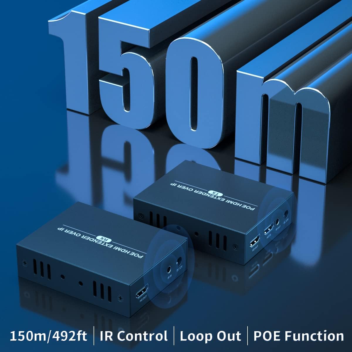 HDMI KVM USB Extender over Ethernet Cat5e/6, 1080p J1697