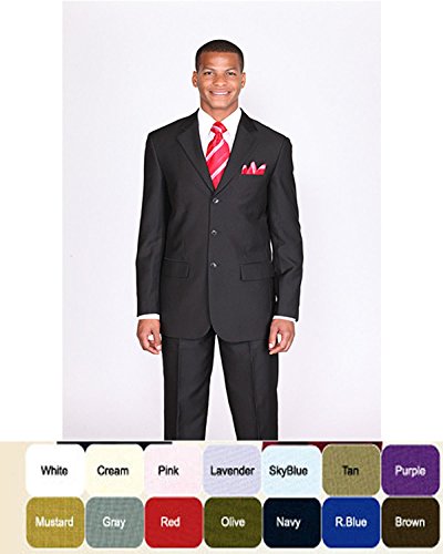 Men's 3 Button Single Breasted Dress Suits A3631
