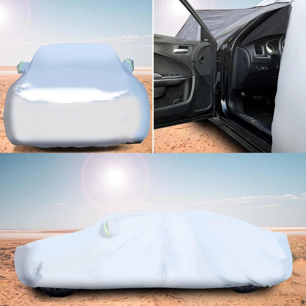 Waterproof All Weather Car Cover with Zipper S9562
