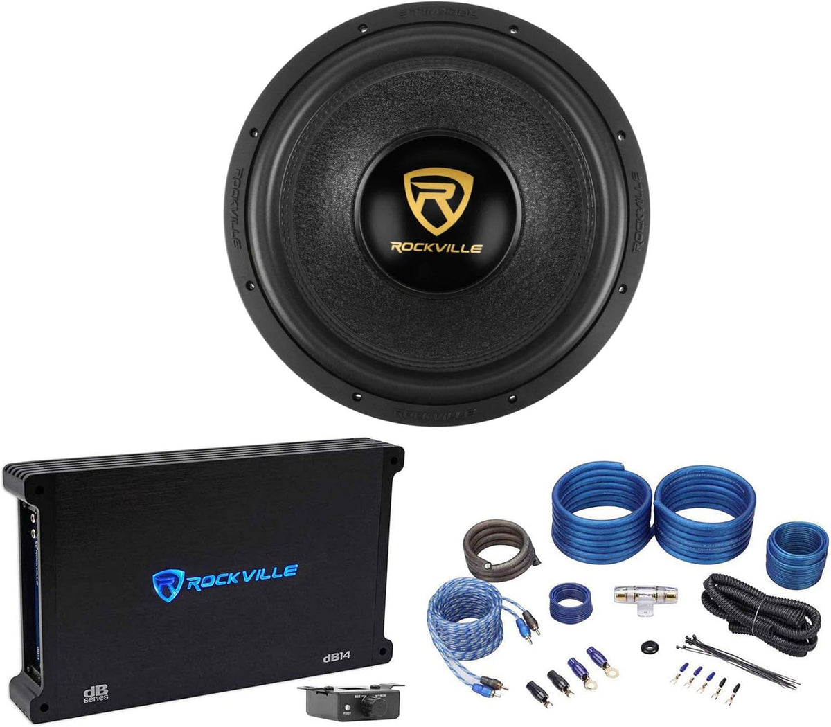 15 5000 Watt Car Audio Subwoofer Mono Amplifier Amp Kit W459742