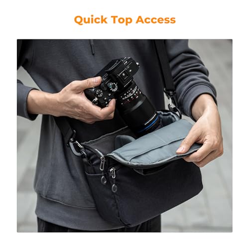 Camera Sling Bag Crossbody Camera Case DSLR SLR Compact Shoulder Photography Bag Beige D945596