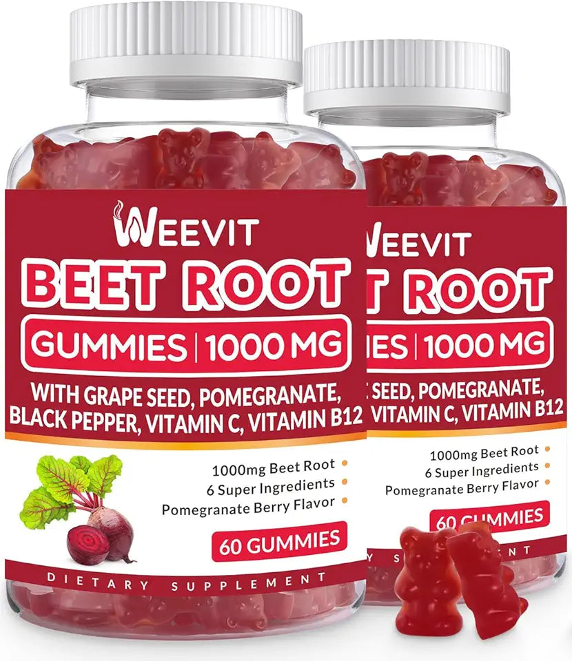 Organic Beet Root Gummies with Grape Seed Pomegranate Vitamin C B12 G494597