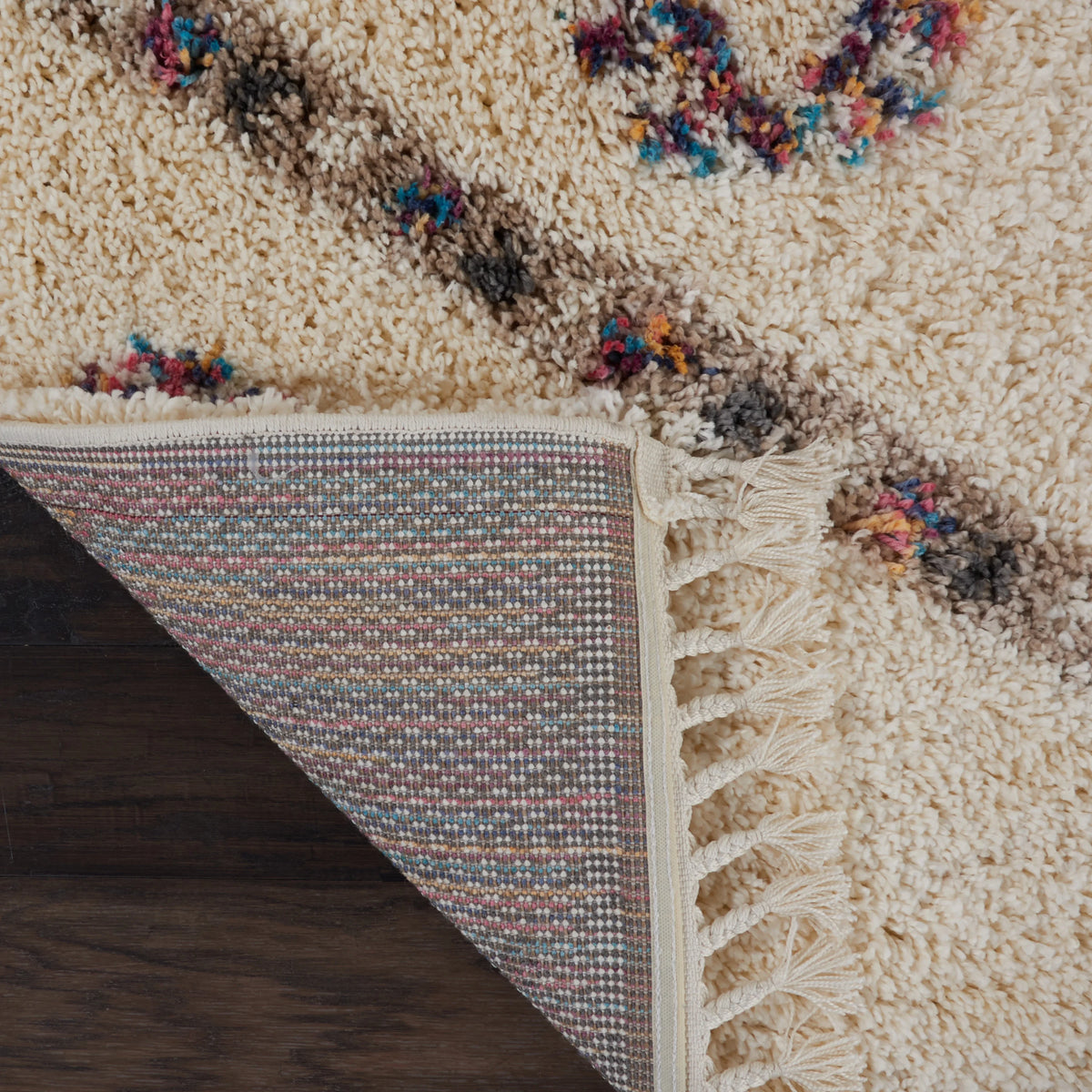 Ivory Shag Area Rug C31852