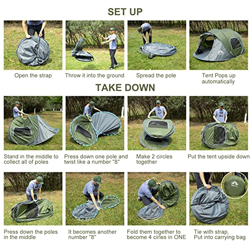 2 Person Waterproof Pop-up Camping Tent Z6826