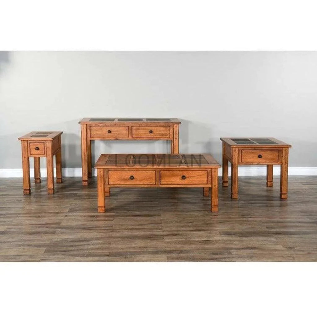 26" Transitional Wood End Table in Rustic Oak K945214