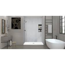 Cameo Single Threshold Shower Base with Center Drain B856092