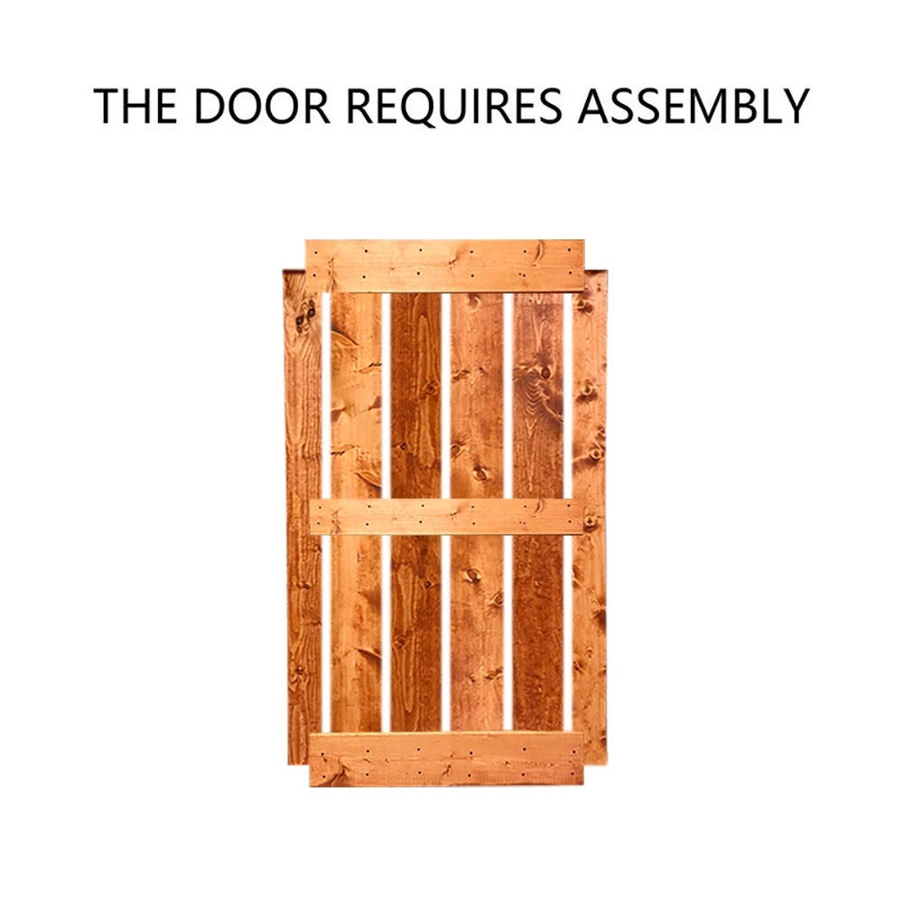 72 in. x 84 in. Solid Pine Wood Interior Double Sliding Barn Door with Hardware Kit J110524