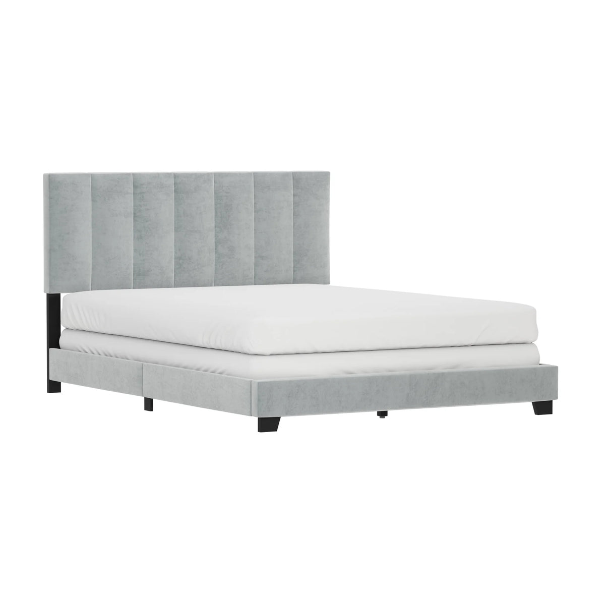 Platinum Gray Upholstered Queen Bed M2727