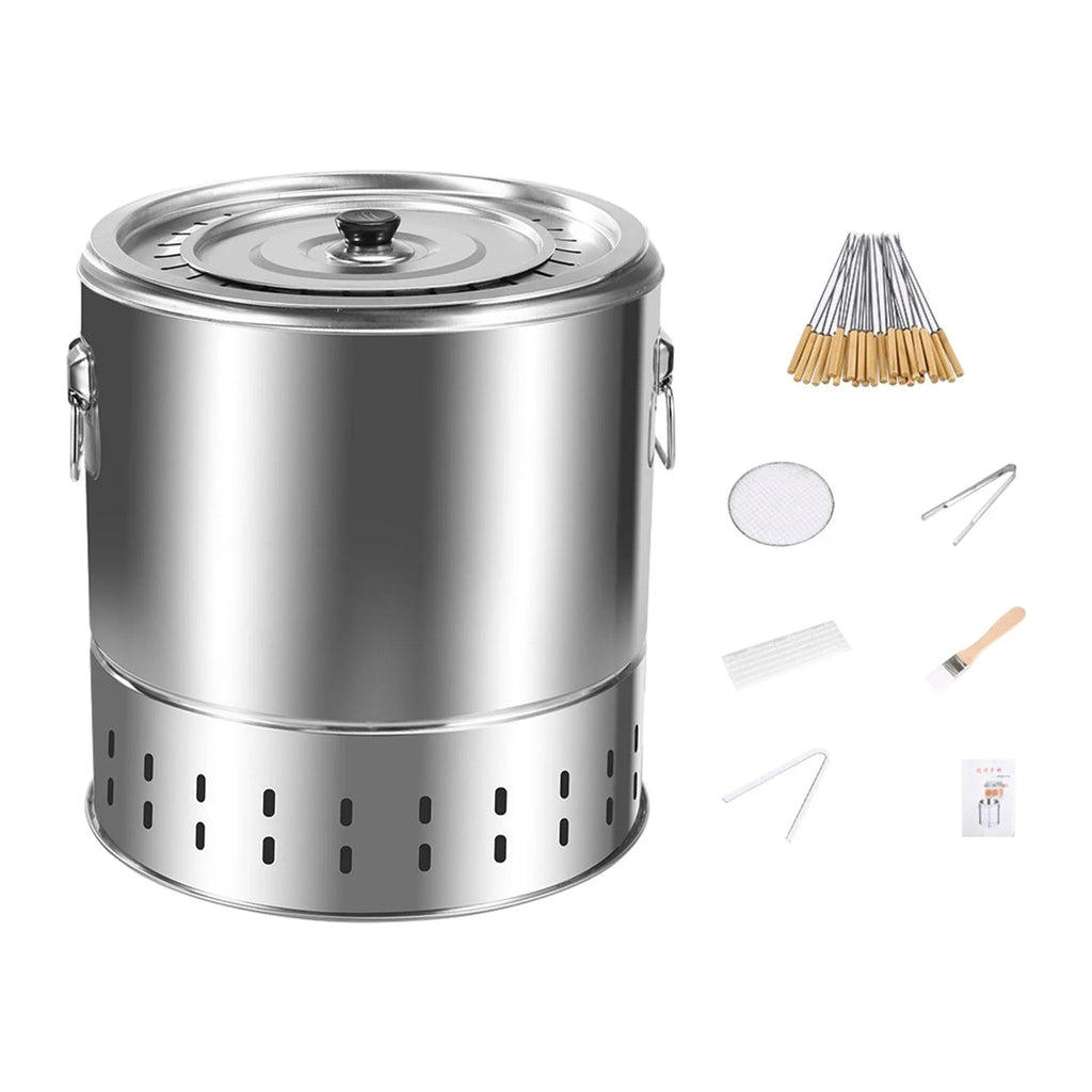 Compact Steel Smokeless Grill Q604