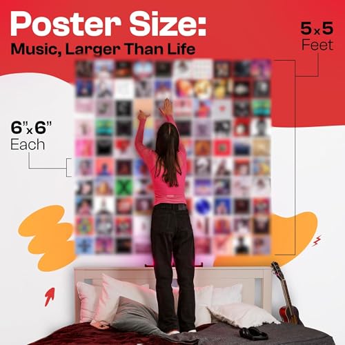 150 Pcs Album Cover Posters 6x6 Inch Prints B494370