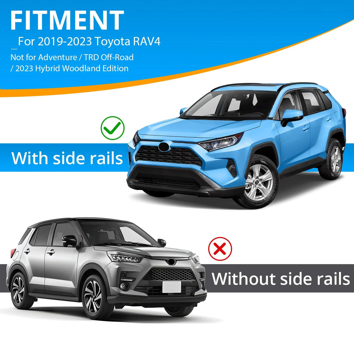 Heavy Duty Steel Roof Rack Cross Bars for Toyota RAV4 U200909