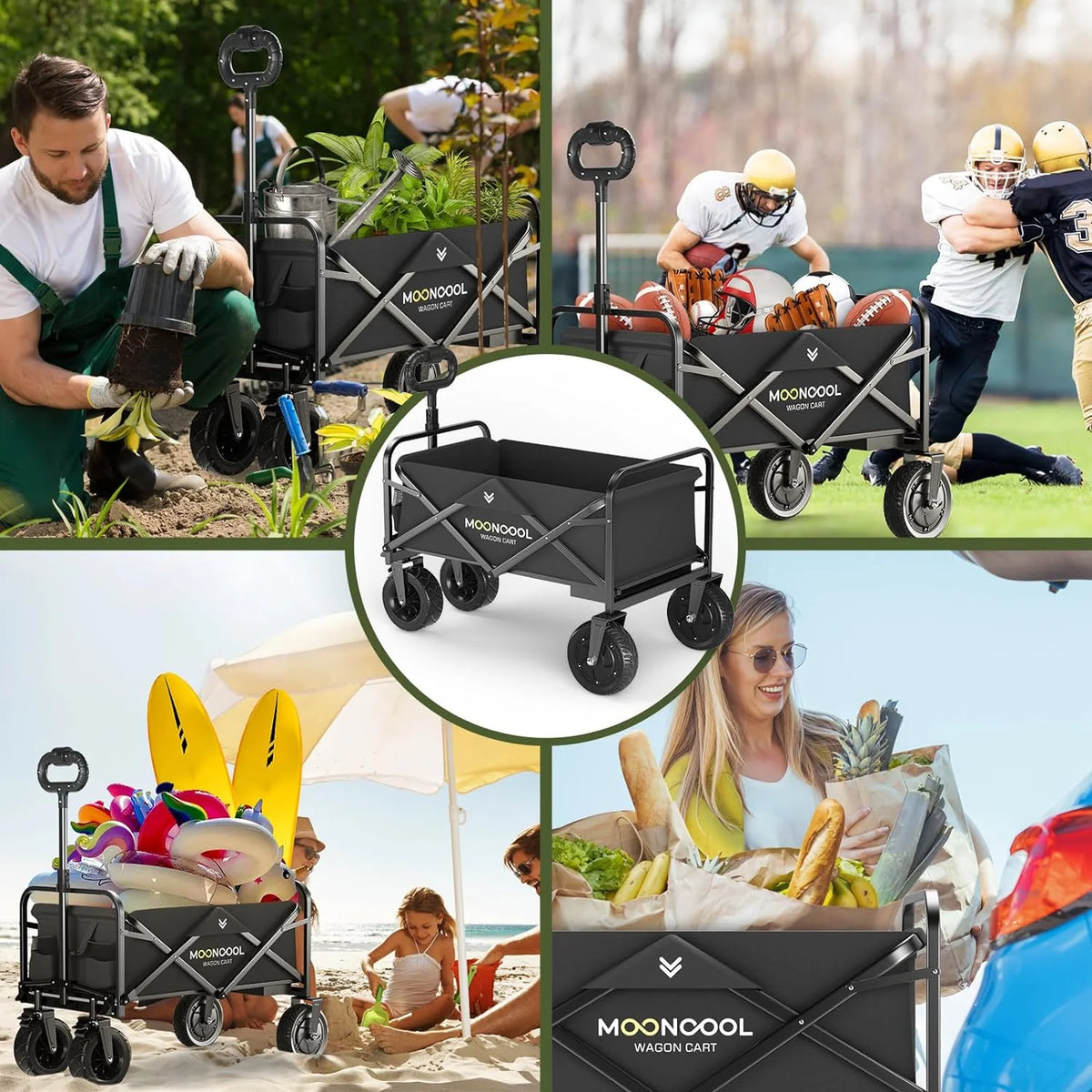 Collapsible Electric Utility Wagon with 8" All-Terrain Wheel F3123