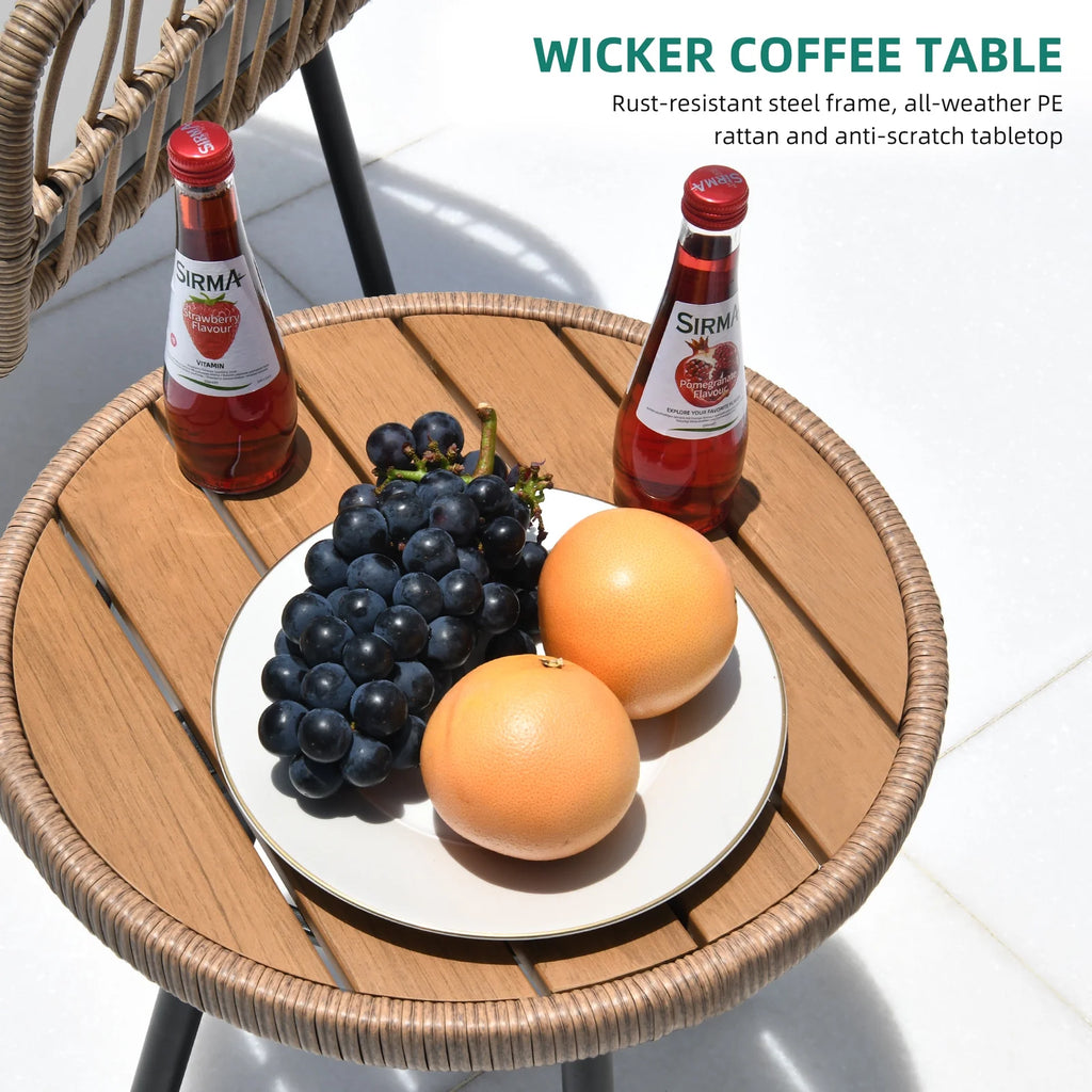 Gray 4 Piece Wicker Patio Furniture Set with Cushions G91669