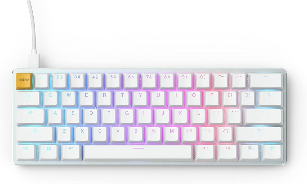 60% Compact Size 61 Key RGB LED Backlit Brown Switches Hot Swap Switches Mechanical Gaming Keyboard B985