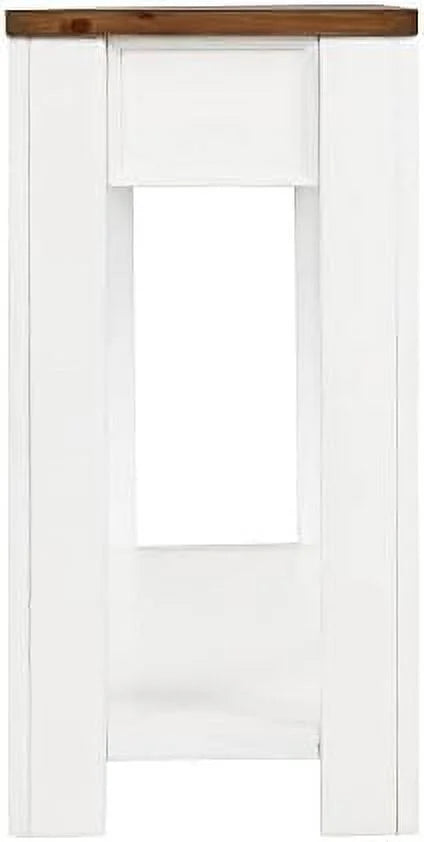 White Console Table with 4 Drawers and Shelves S16937