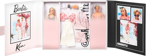 Barbie Style Doll 2-Pack and Ken Dolls Dressed in Resort-Wear Fashions and Swimsuits L225562