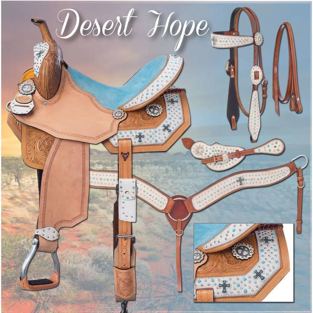 Silver Royal Desert Hope Barrel Saddle Package S162